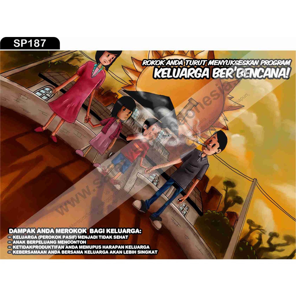SP187 Poster K3 Safety A2 - Rokok Anda Turut Menyukseskan Keluarga Berbencana