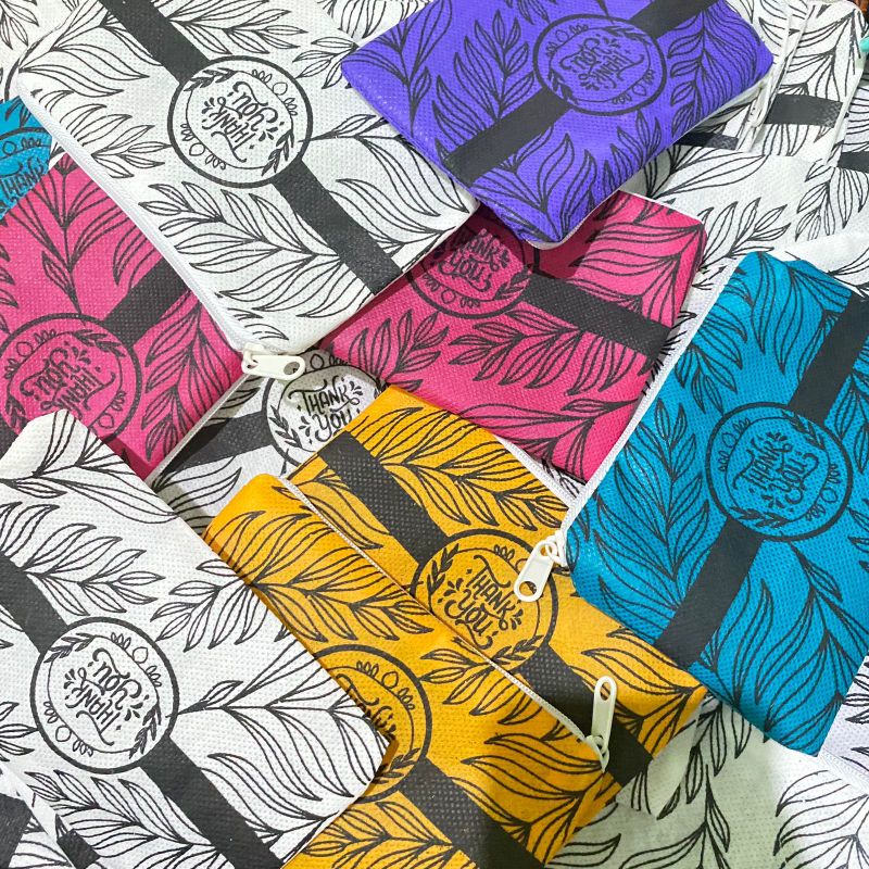 SOUVENIR DOMPET MURAH BAHAN SPUNBOND SIAP KIRIM FREE PACKING PLASTIK UK 14X10