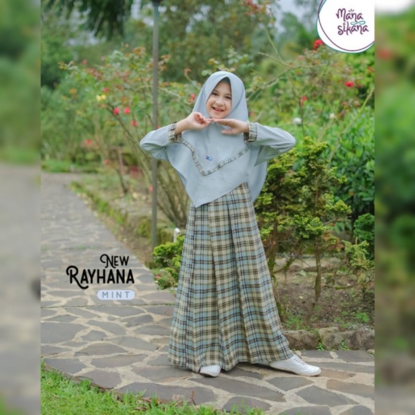 baju muslim Gamis anak perempuan / baju muslim anak fashion muslim anak perempuan - MINT S Murah Ber
