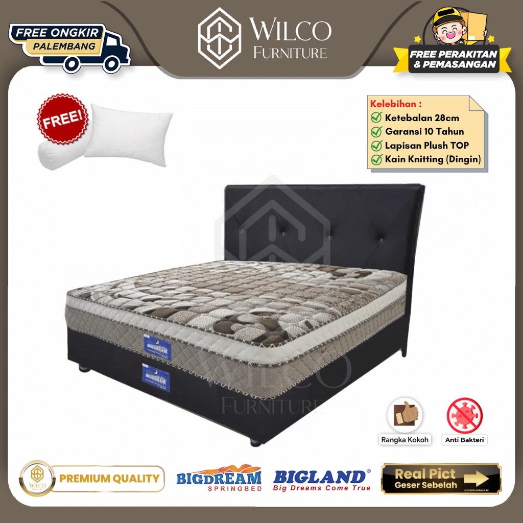 Kasur Springbed Bigdream Plushtop by Bigland Matras Matras Empuk Tebal - Matras, 160x200