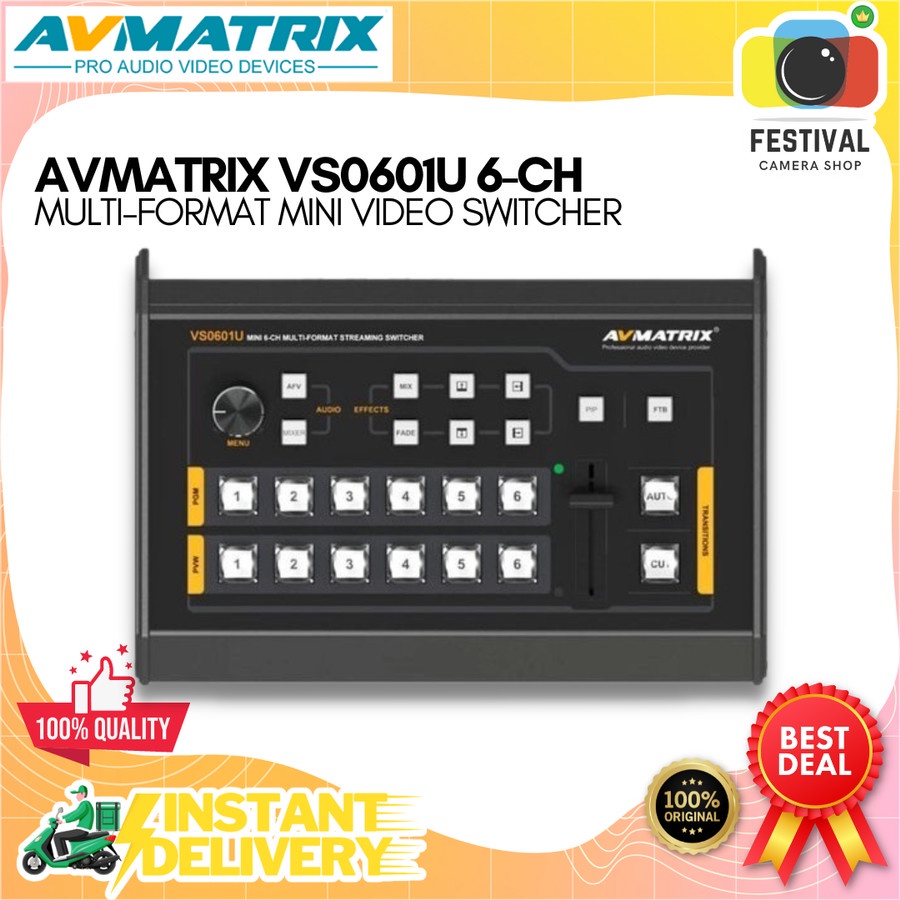 AVMatrix VS0601U 6-Ch Multi-format Mini Video Switcher