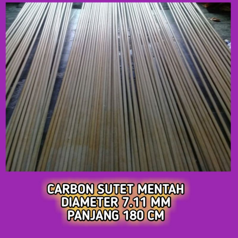 Carbon Sutet Mentah 7 mm 180 cm