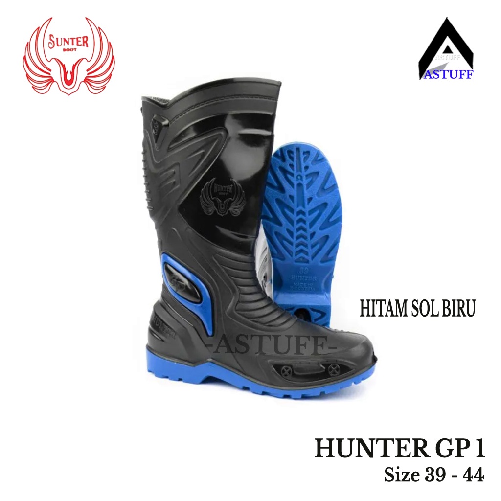 Sepatu Motor Boots HUNTER GP SERIES / Sepatu Motor Boots Terlaris / Sepatu Boots Motor Termurah - BISA COD