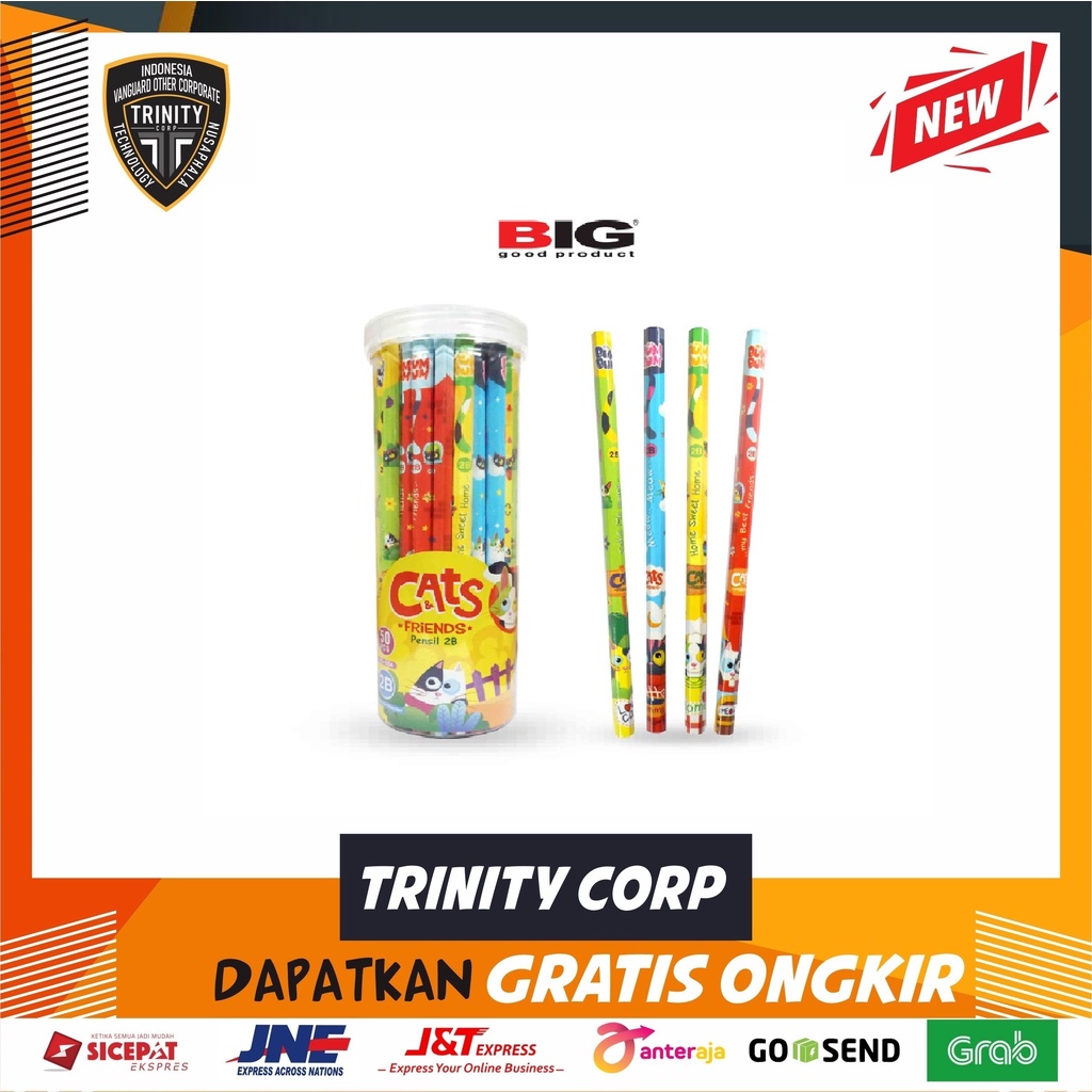 

Pensil 2B BIG Cats and Friends Seri Kucing PS-004 Per Pack