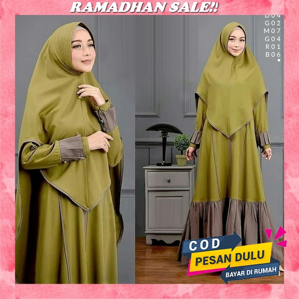 Cod Gamis Wanita Muslim Jumbo S M L Xl Xxl Ld 94 100 105 110 115 / Mikayla Dress Vol 2 Ceruty Babydo