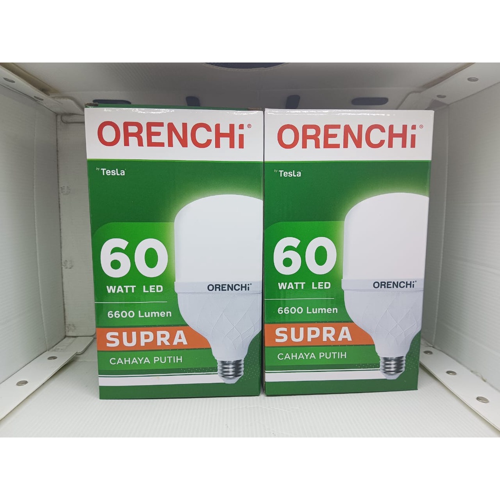 Lampu LED Orenchi Supra 60 Watt 60Watt Cahaya Putih / Lampu Murah Supra 60 W 60W SNI