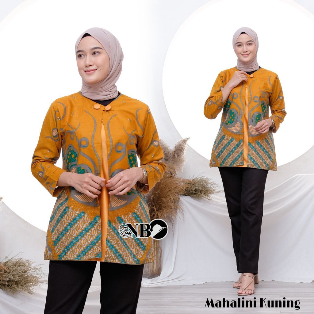 Batik Alina Baju Batik Wanita Modern Atasan Blouse Batik Kerja Kantor Wanita