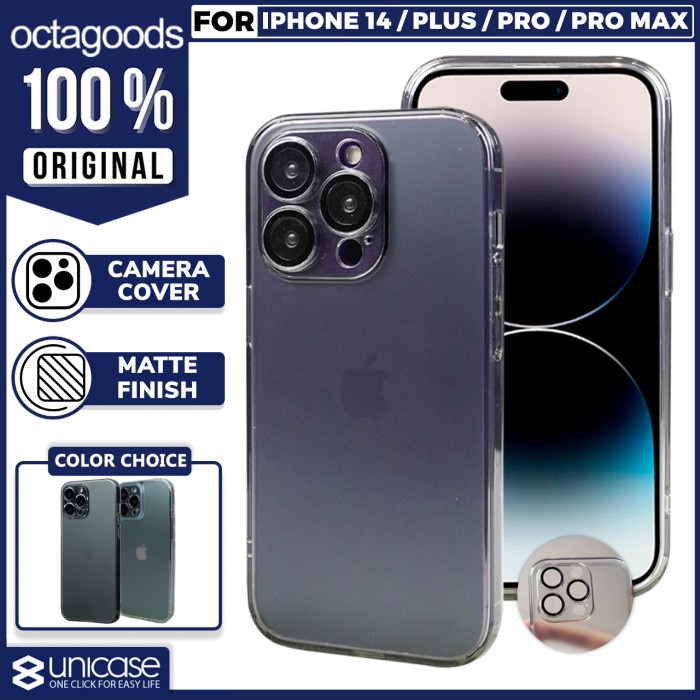 Case iPhone 14 Pro Max Plus OctaGoods Dual Frosted Camera Cover Casing