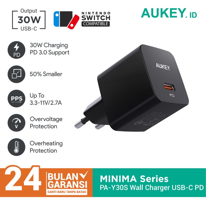 Charger Charger Aukey Pa-Y30S 30W Usb-C Pd - 501543