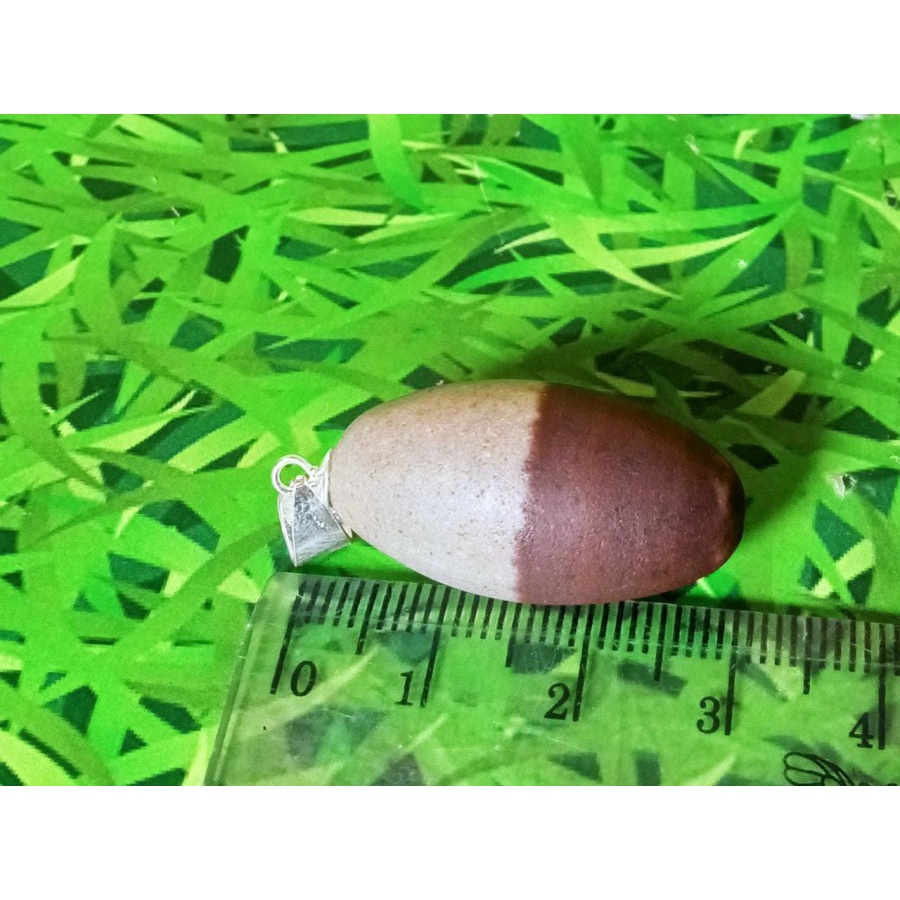 Pendant Shiva Lingam Stone 2,5 - 3 cm with Silver Sterling S925