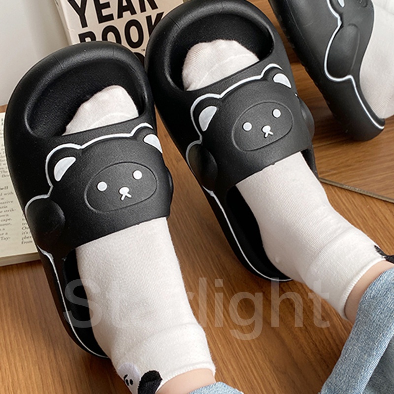 Starlight Sandal Selop Wanita Cute Panda Sandal Jelly  Anti Slip Sandal Rumah Tebal Nyaman Empuk Sli