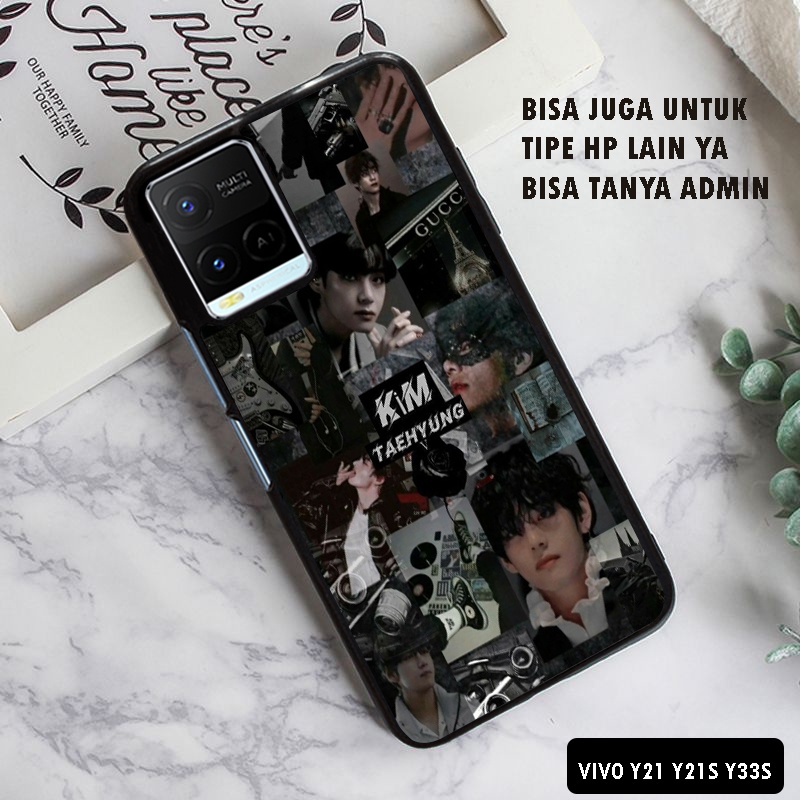 Casing Case Hp kekinian V BTS case Vivo Y21 / Y21s / Y21T / Y21A / Y33s - Fashion Case Cassing Handp