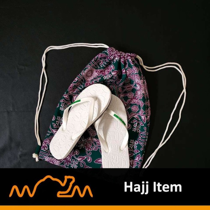 Tas kantong sendal backpack model serut umroh dan haji motif batik G2D4