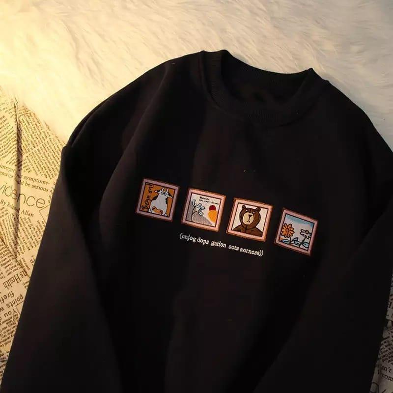 Basic Sweater Enjog Dops Gation Crewneck