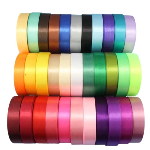 

[4 roll] Pita Satin 3/4" | Pita Satin Merah 3/4" | Pita Satin Hijau 3/4" | Pita Satin Rainbow