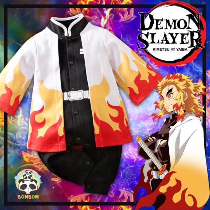 [Pertama Di Indo] Baju Bayi Anime Jumper Kyojuro Rengoku Demon Slayer