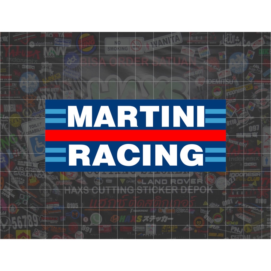 Cutting Sticker Martini Racing Ukuran 10 cm Untuk Motor Mobil