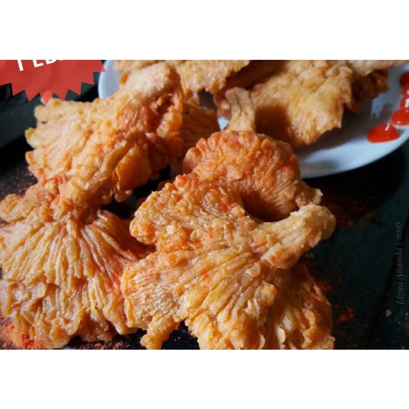 

jamur dan kulit crispy