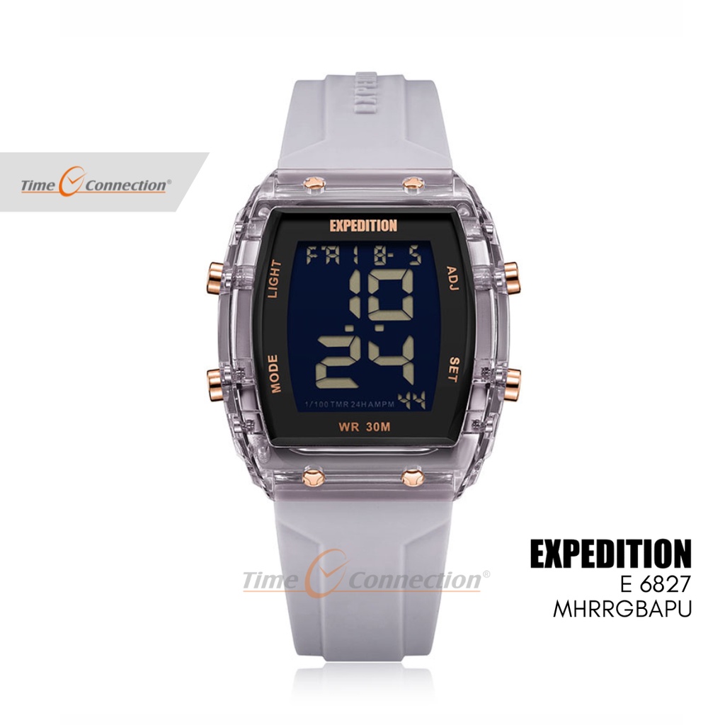 Expedition E 6827 MHRRGBAPU Ungu Original / Jam Tangan Wanita Pria Digital Karet MH