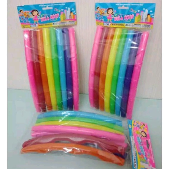 Mainan Anak Hulahup Plastik Size Kecil 442 /Mainan Anak Hulahop Pelangi 8 Batang