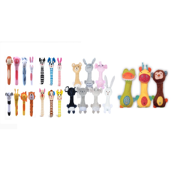 BSS Boneka Rattle Stick Mainan Bayi Bunyi Bit Bit Merangsang Anak