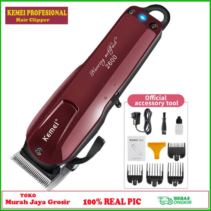 ALAT CUKUR RAMBUT KEMEI KM 2600 MESIN CUKUR RAMBUT ORIGINAL CORDLESS