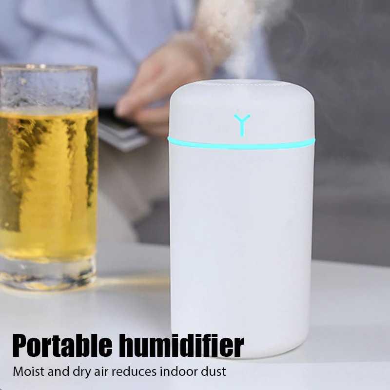 Air Humidifier Diffuser Pelembab Udara Lampu Tidur 420ml - AM-J2 - White