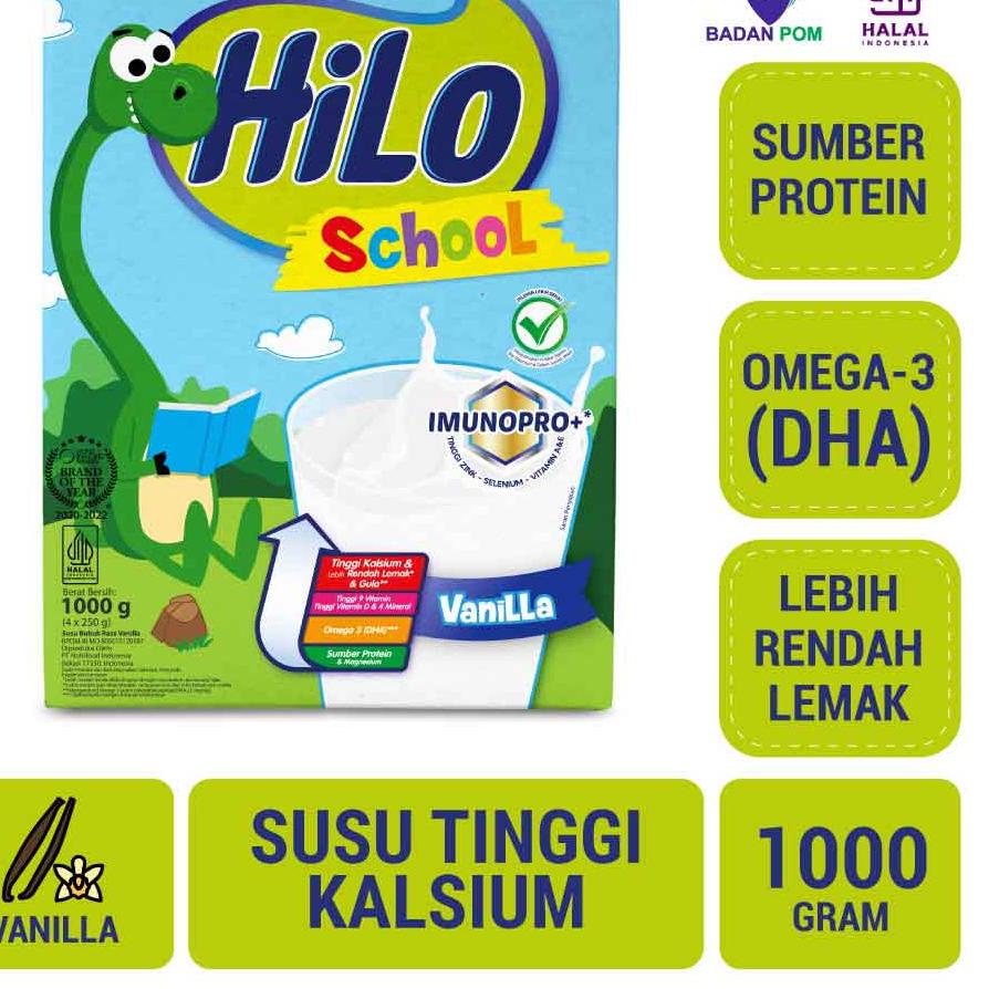 

♥ HiLo School Vanilla 1000 gram - Susu Tinggi Kalsium Lebih Rendah Lemak ♦