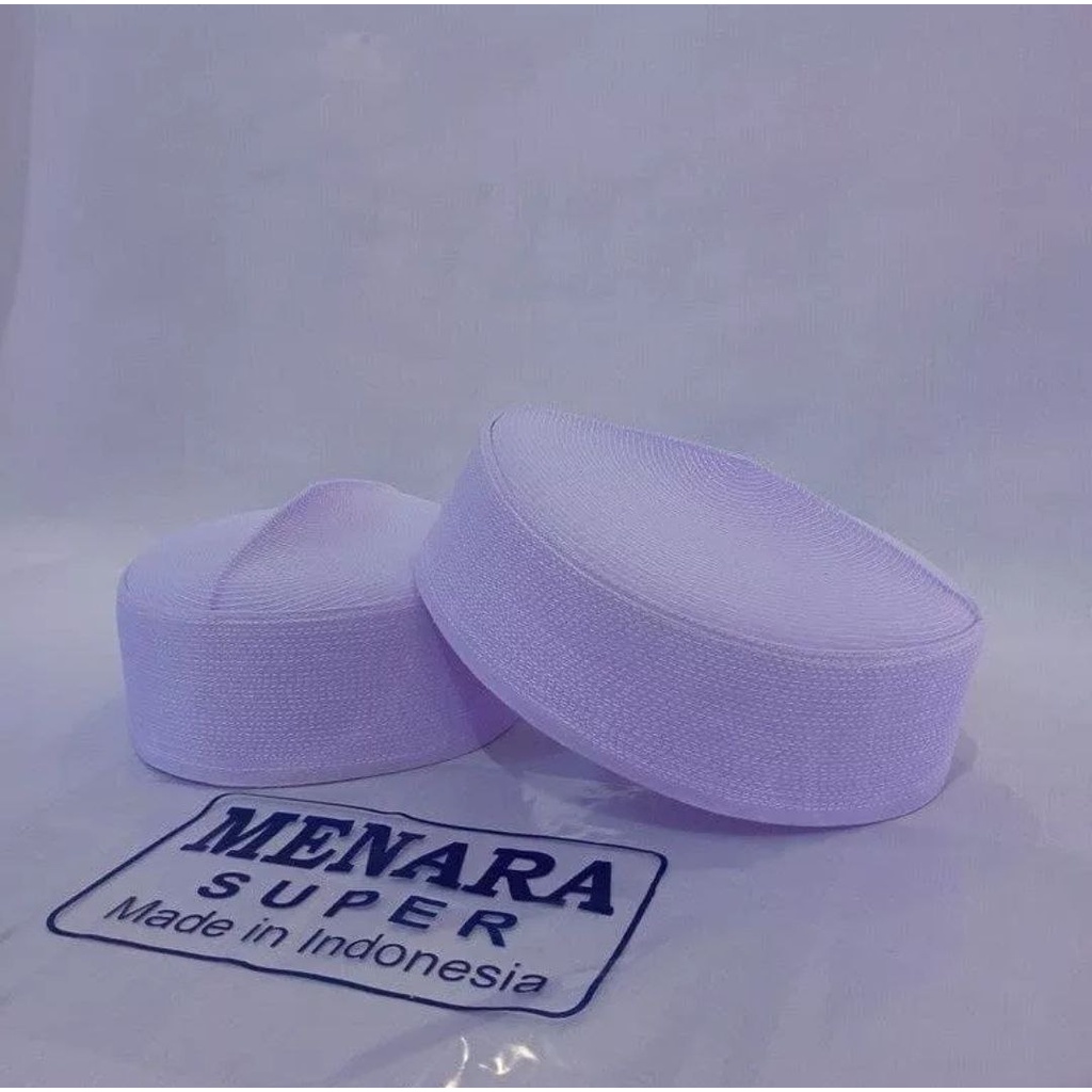 Peci Putih Kopyah Sholat / Perlengkapan Sholat Set Pakaian Pria Peci Batok Kalbut Habib Bahar Lengka