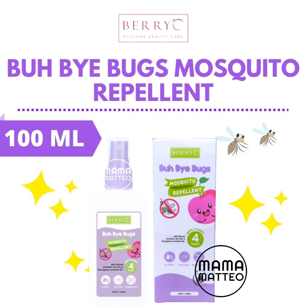 BerryC Buh Bye Bugs Mosquito Repellent + Antibacterial 100ml / Berry C Pengusir Nyamuk untuk Anak dan Dewasa / BANDUNG