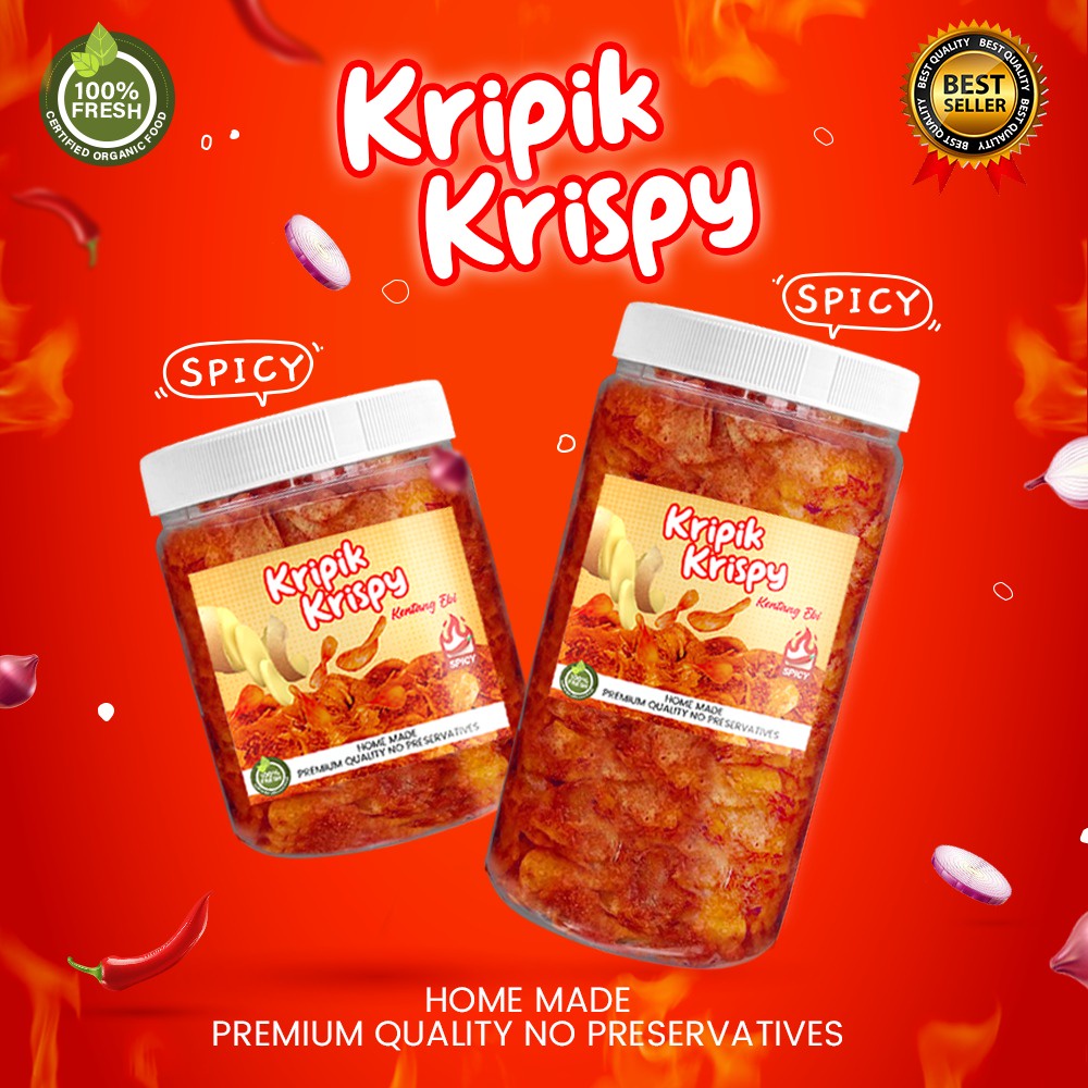 Keripik Kentang Ebi Keripik Krispy Homemade Tanpa Pengawet Premium Quality