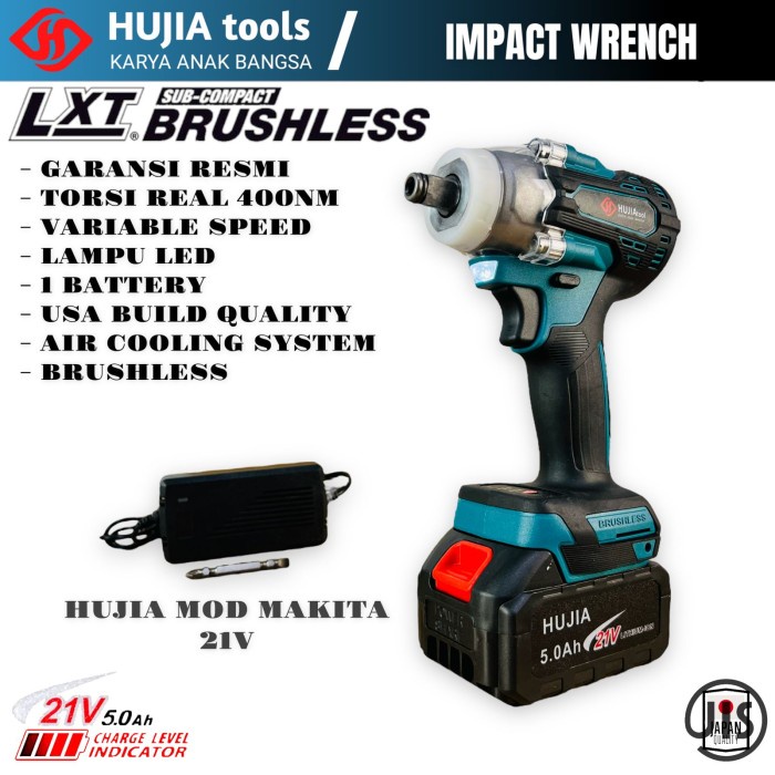 APR Cordless Impact Wrench Brushless Mesin Pembuka Baut 48v 400Nm