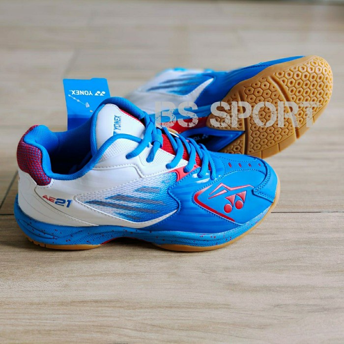 {MentariStore} SEPATU BADMINTON YONEX ALL ENGLAND 21 AE21 AE 21 ORIGINAL - Blue / White 44 - 28 cm L