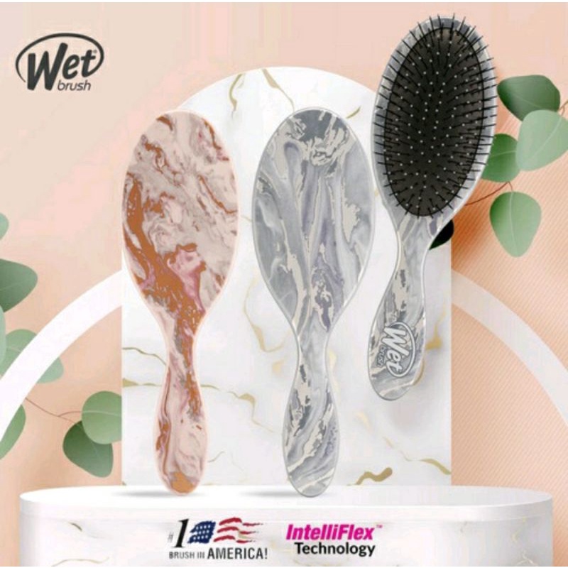 Original Wet Brush Metallic Marble Bronze | Silver - Sisir Anti Kusut