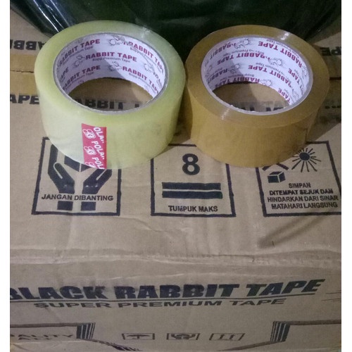 Lakban Isolasi Selotip Bening  dan Coklat Tape Stationery 45mm 90yard