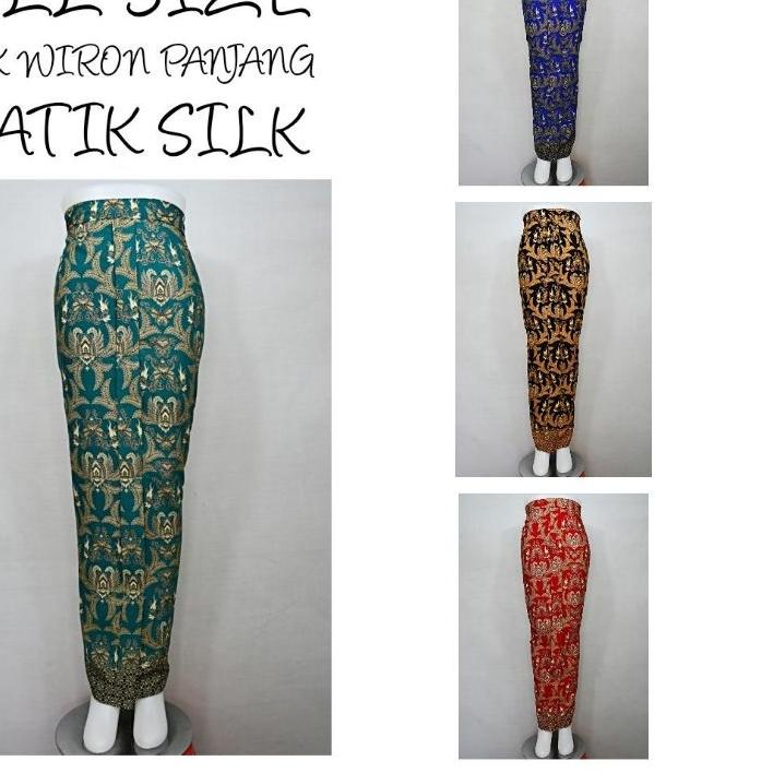 ☺ Indah ROK SPAN PANJANG WIRU WIRON Batik Silk All Size Fit XL SR A ☂