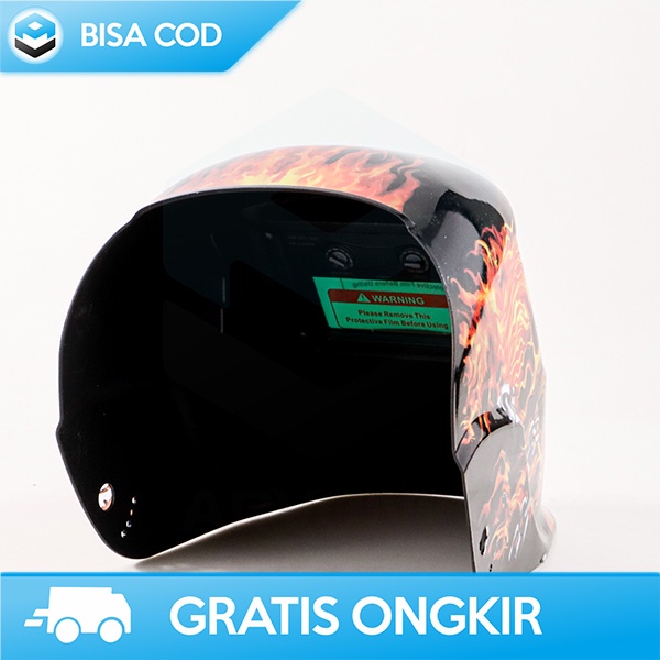 HELM LAS OTOMATIS GELAP BAHAN KUAT TAHAN LAMA BERKUALITAS DESAIN KEREN