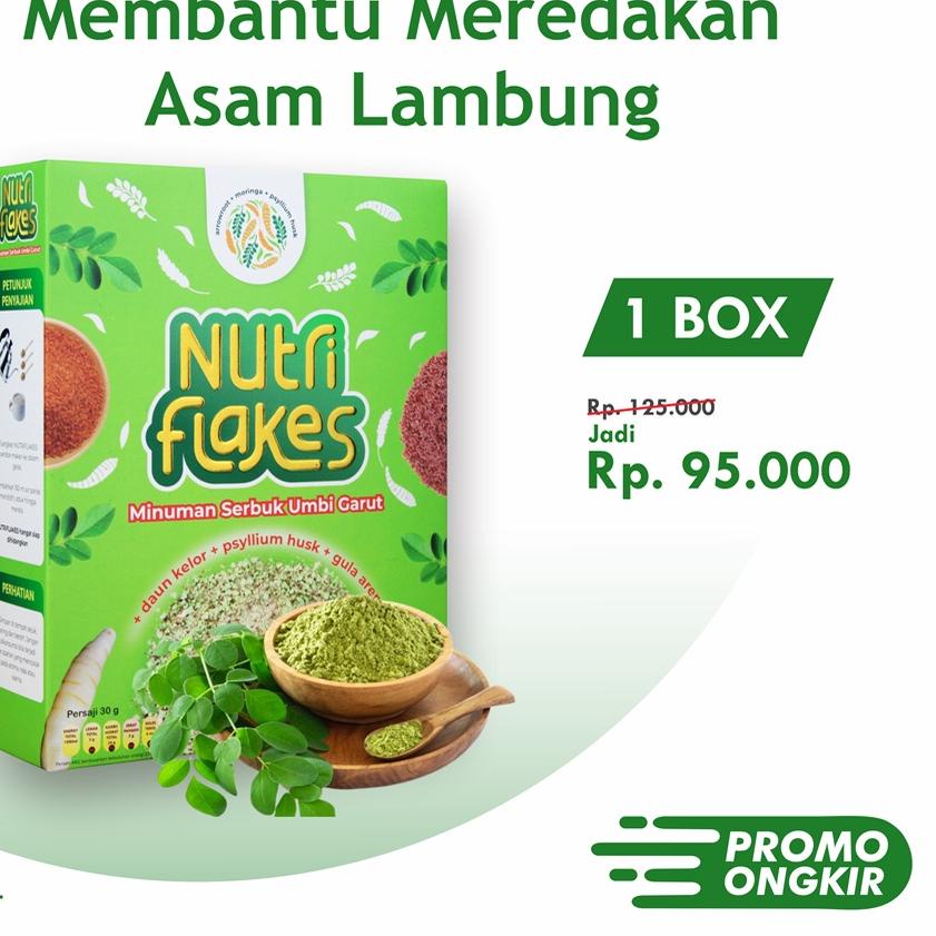 

➤ NUTRIFLAKES Sereal Umbi Garut Membantu Meredakan Asam Lambung Paket 1 Box ✺