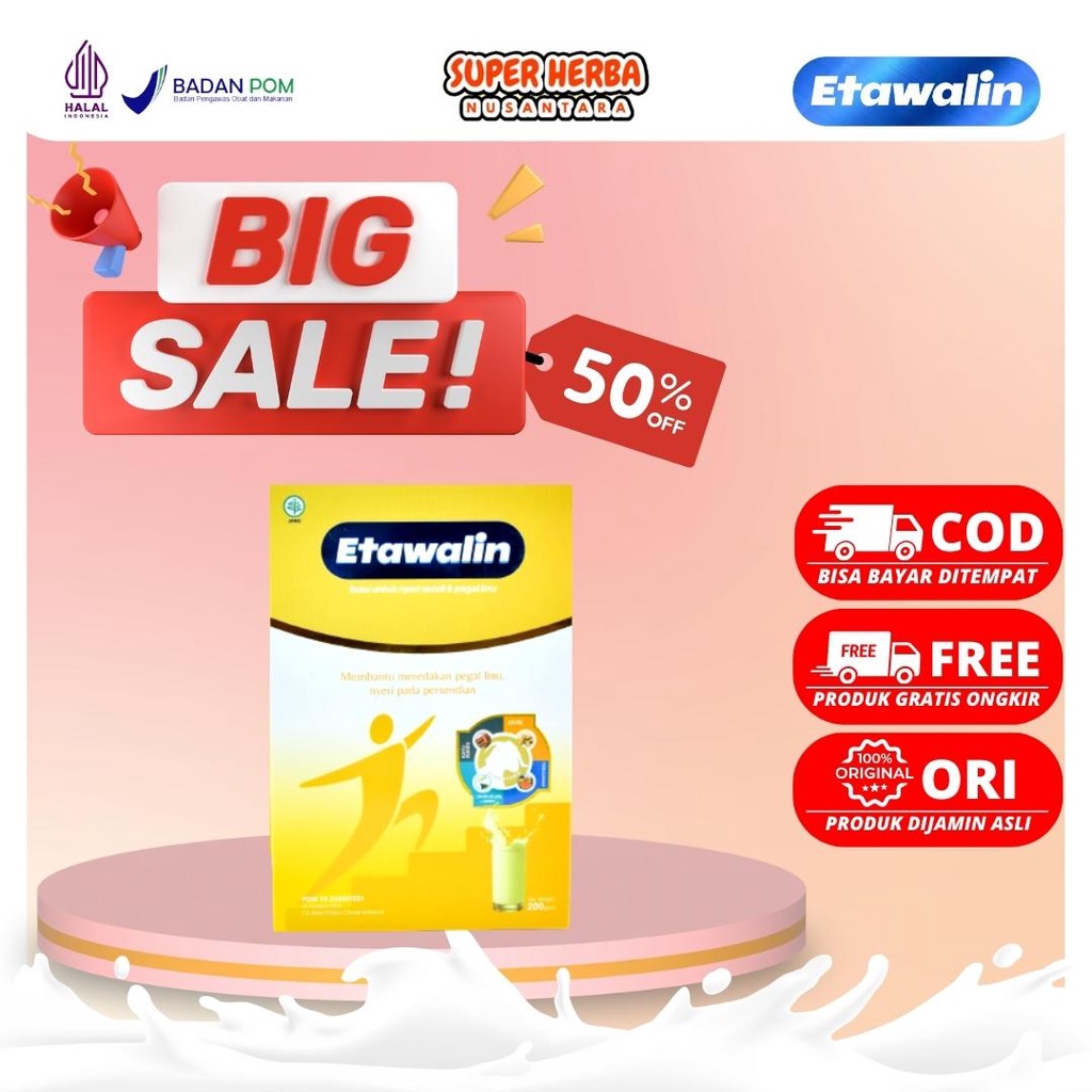 

[BIG SALE] | Etawalin | Susu Kambing Alami Yang Membantu Masalah Tulang Sendi Pegal Linu Sakit Pinggang Nyeri Punggung Asam Urat Reumatik dan Melancarkan ASI