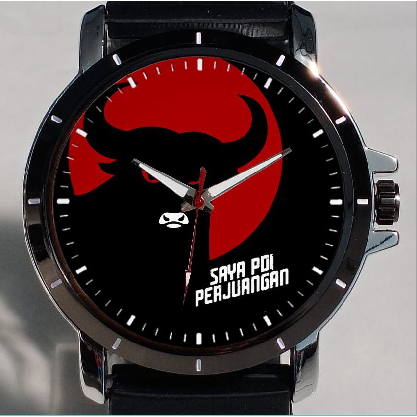 Jam Tangan PDIP / Jam tangan Pria Custom Gambar Pdi Perjuangan