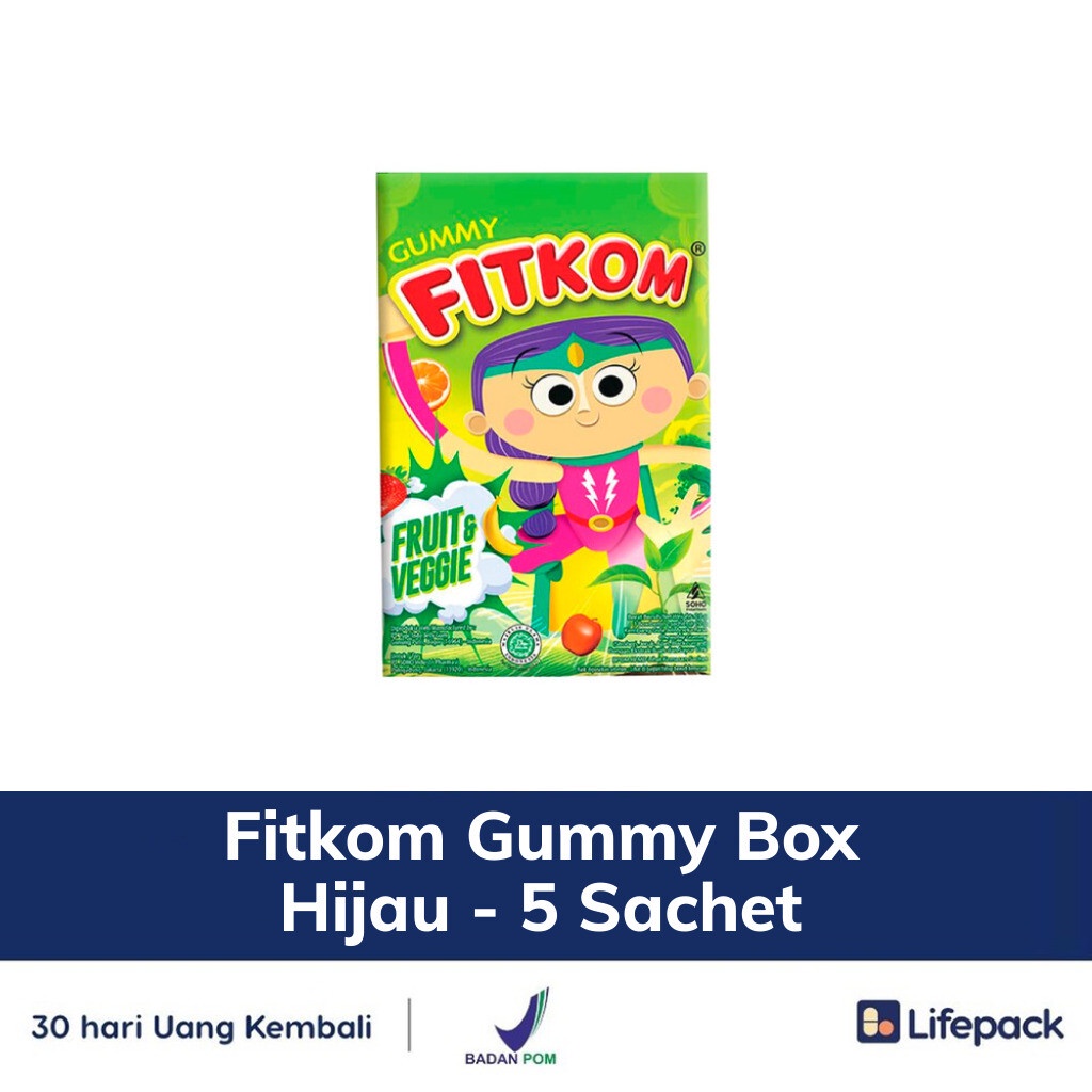 FITKOM GUMMY CALCIUM YELLOW - 5 SACHET - Multivitamin & Suplemen - Memenuhi Kebutuhan Vitamin Anak -