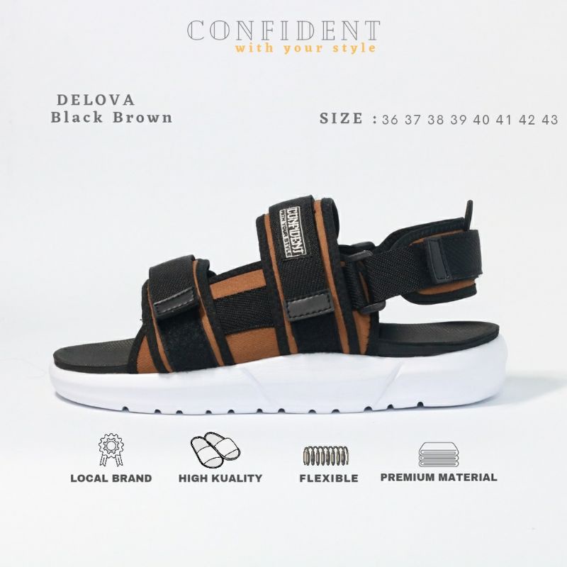 Confident - DELOVA - Sandal Gunung Pria & Wanita - Sandal Travelling