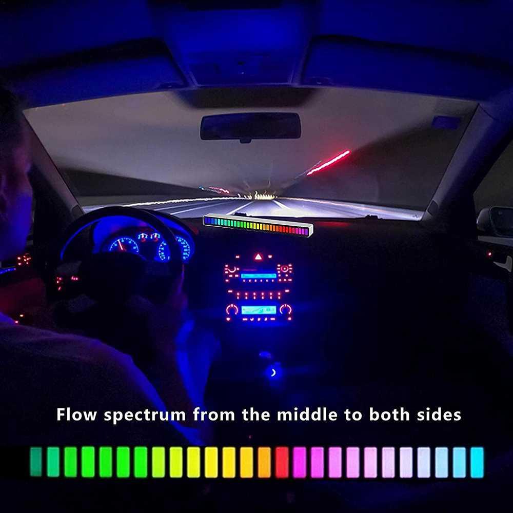 Lampu LED RGB Bar Strip Music Smart Control USB Rechargeable - D08-RGB - Silver