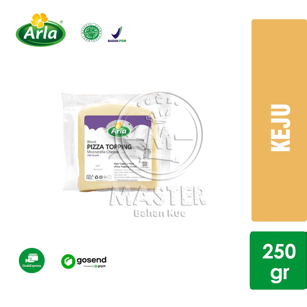 

Arla Pizza Topping Cheese Block / Mozzarella 250gr [KHUSUS INSTANT]