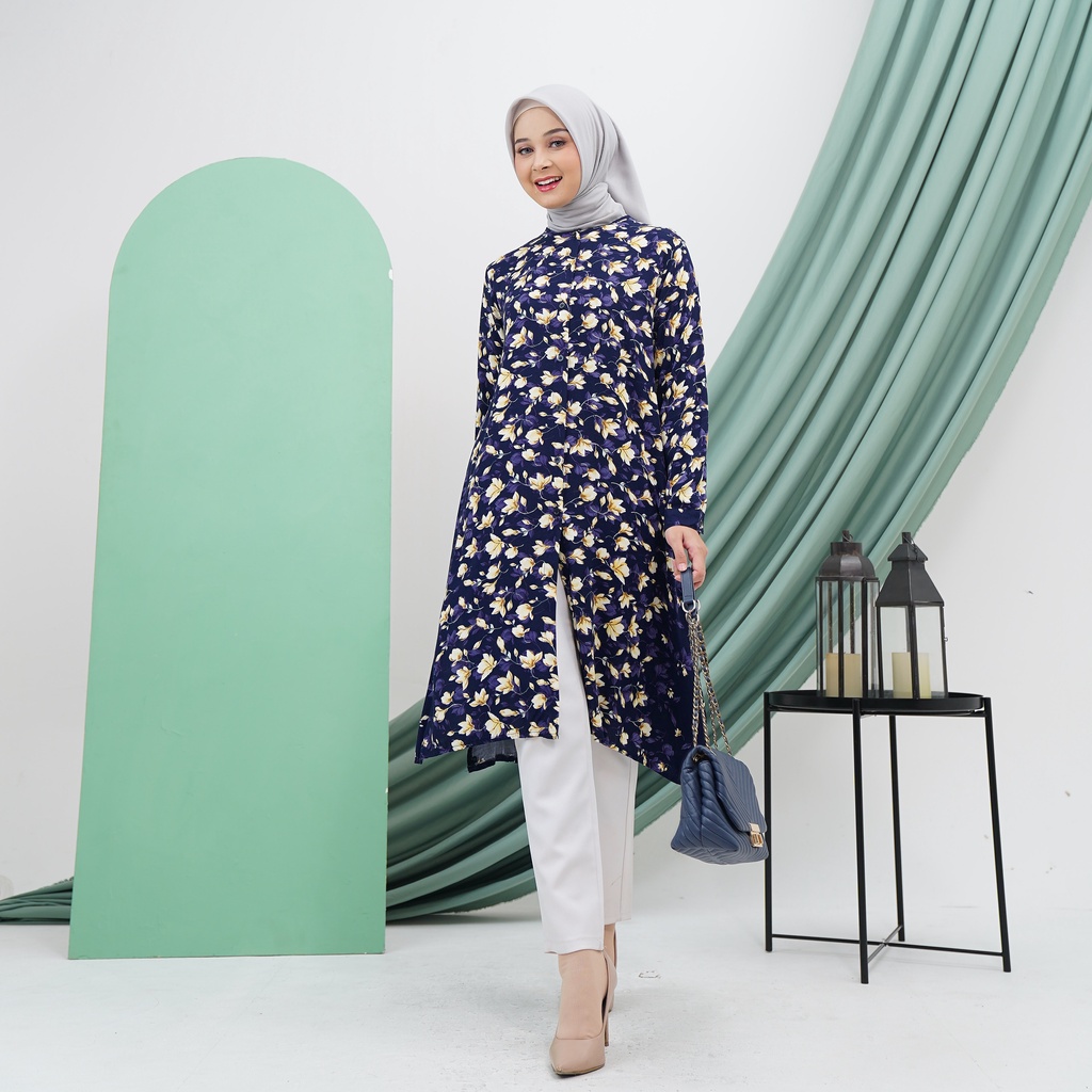 LONG TUNIK RAYON VISCOSE PREMIUM BUSUI/TUNIK RAYON MOTIF TERBARU SERI 3