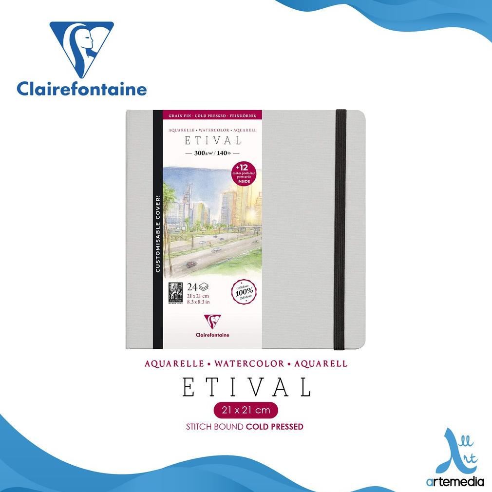 

Watercolor Journal Clairefontaine Etival 21x21cm Watercolor Book