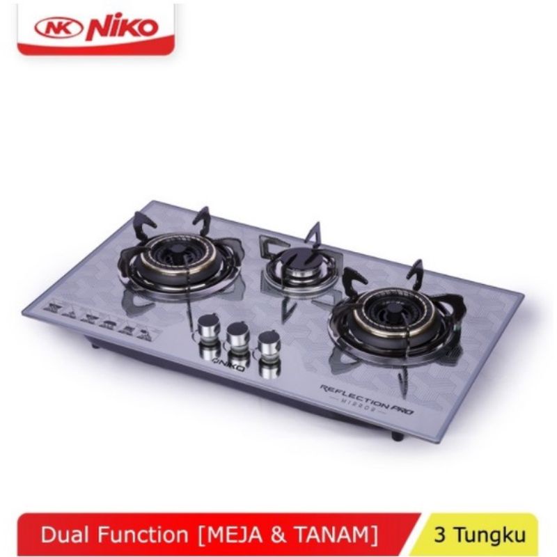 Kompor GAS 3 Tungku NIKO REFLECTION PRO MIRROR
