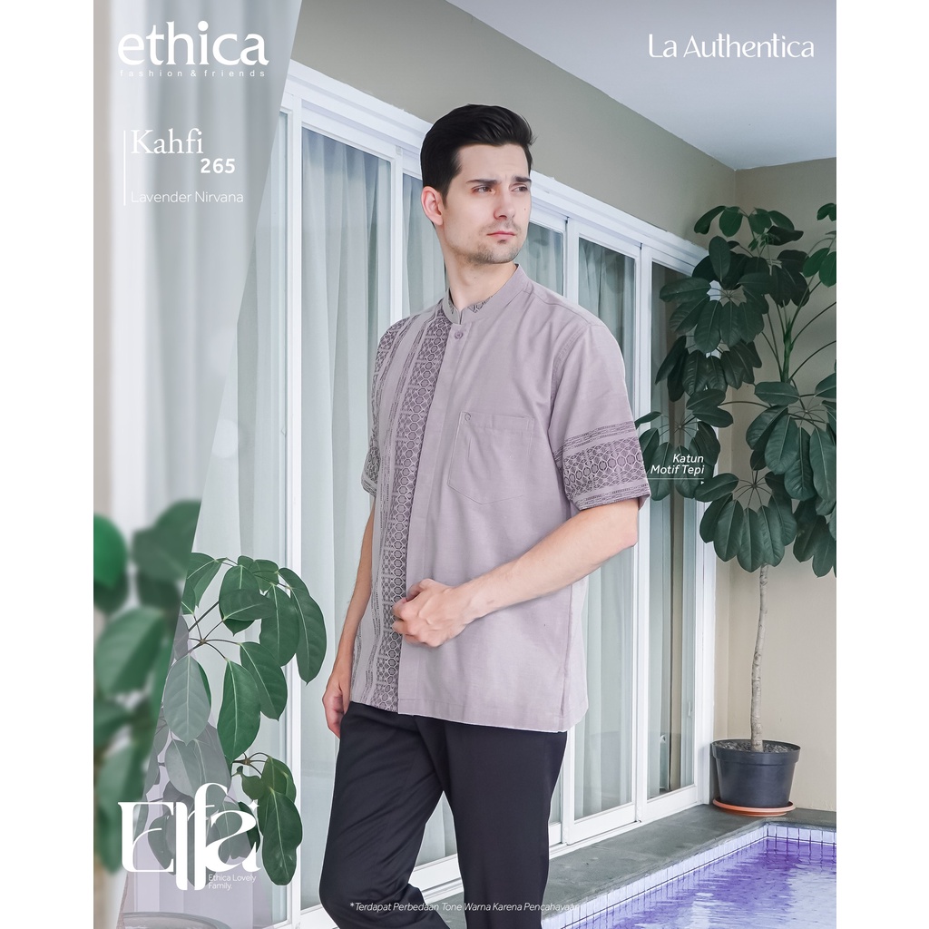 Ethica Kemeja Koko Pria Dewasa Muslim Kahfi Lavender Nirvana