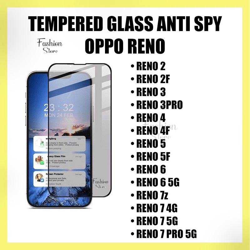 TEMPERED GLASS CERAMIC SPY ANTIGORES KACA KOMPATIBEL  OPPO RENO 2 OPPO RENO 2F OPPO RENO 3 OPPO RENO 3PRO OPPO RENO 4 OPPO RENO 4F OPPO RENO 5 OPPO RENO 5F OPPO RENO 6 OPPO RENO 6 5G OPPO RENO 7z OPPO RENO 7 4G OPPO RENO 7 5G OPPO RENO 7 PRO 5