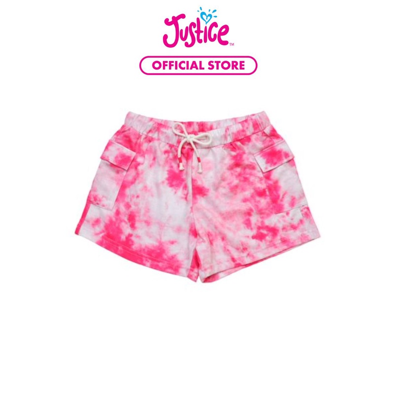 Justice Tie Dye Basic Shorts - Celana Pendek Anak Perempuan (Pink)